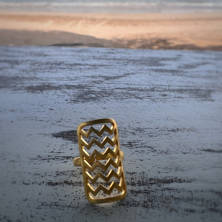 Chevron Zigzag Ring