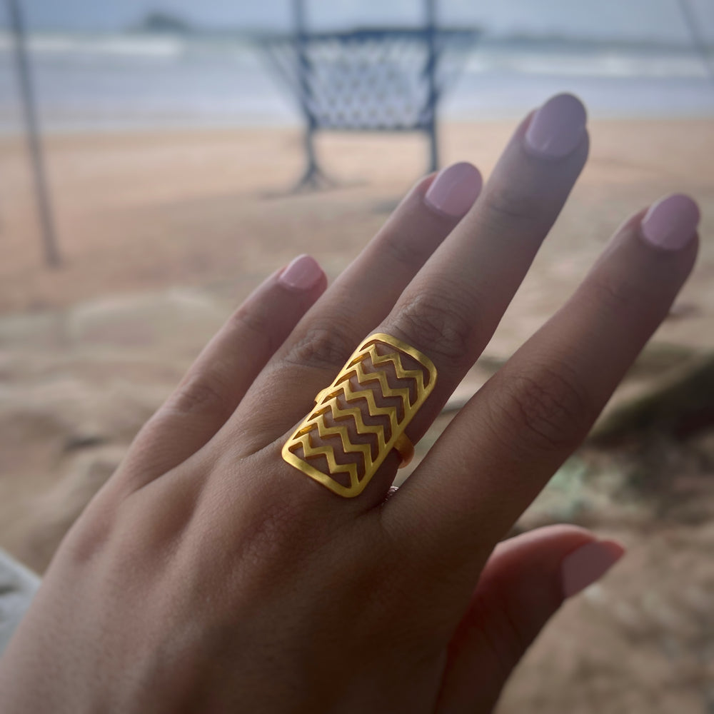 
            
                Load image into Gallery viewer, Chevron Zigzag Ring
            
        