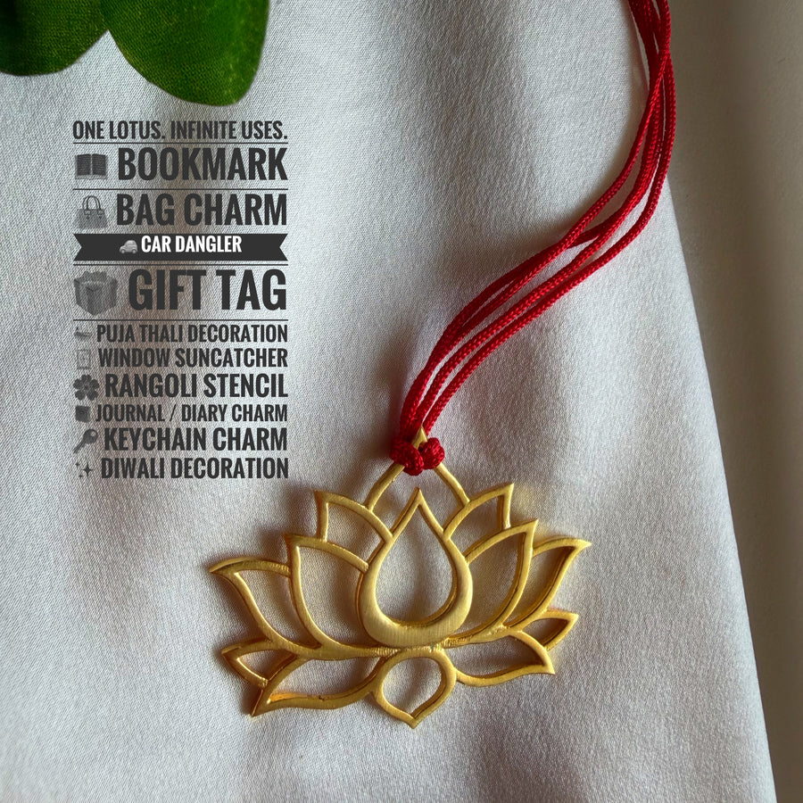 Lotus Charm Bookmark