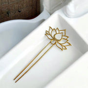 Two Stick Lotus Bun Pin