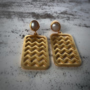 Freshwater Pearls Earring - Chevron Chic