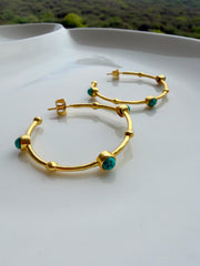 Firoza Hoop Earrings