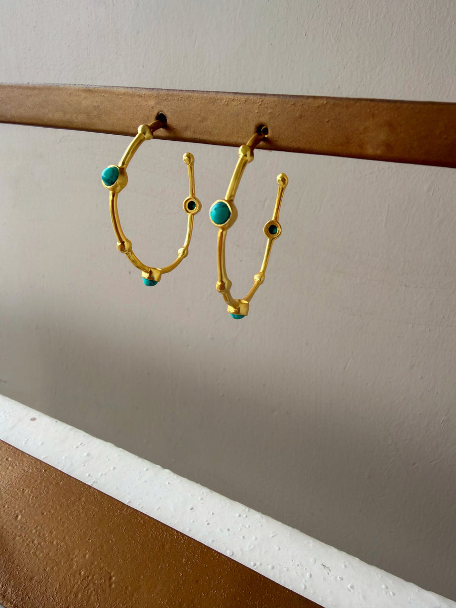 Firoza Hoop Earrings