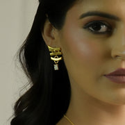 Warrior Princess Earring - White Crystal