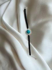 December Birthstone – Blue Turquoise 92.5 Silver Bracelet