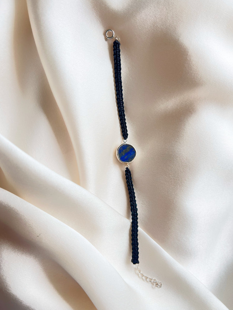 September Birthstone – Lapis Lazuli 92.5 Silver Bracelet