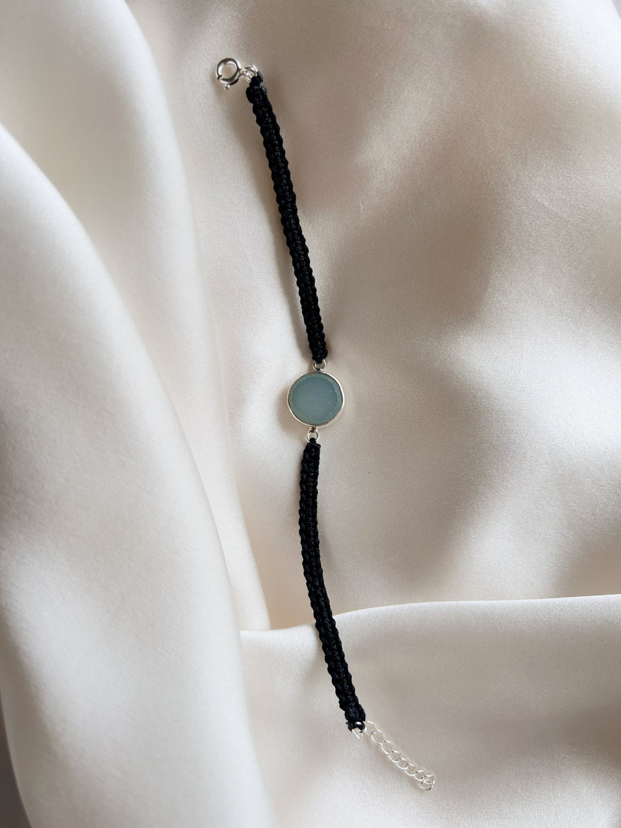 March Birthstone – Aqua Chalcedony 92.5 Silver Bracelet