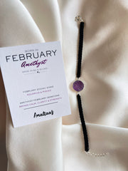 February Birthstone – Amethyst 92.5 Silver Bracelet