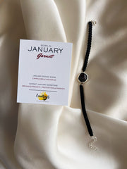 January Birthstone – Garnet 92.5 Silver Bracelet