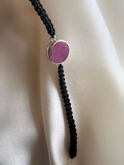 July Birthstone – Ruby 92.5 Silver Bracelet