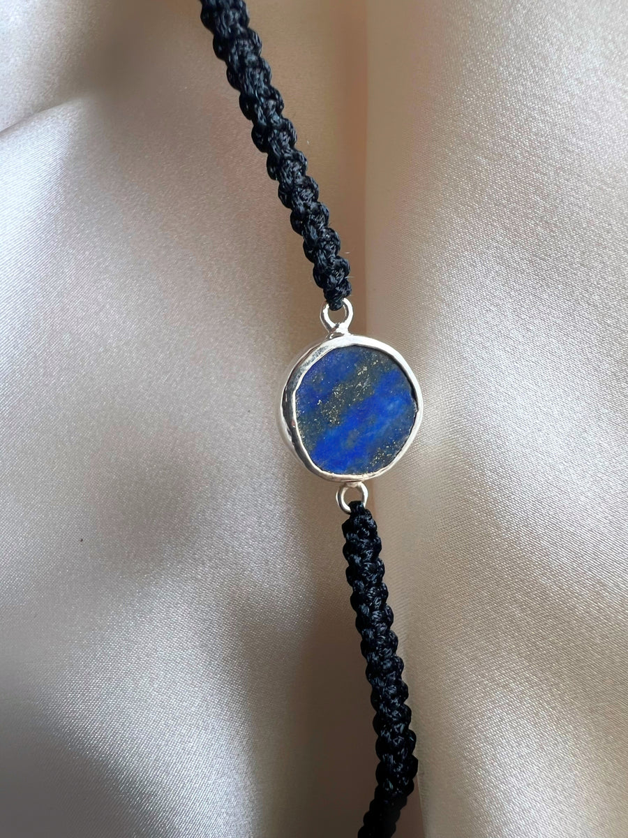 September Birthstone – Lapis Lazuli 92.5 Silver Bracelet