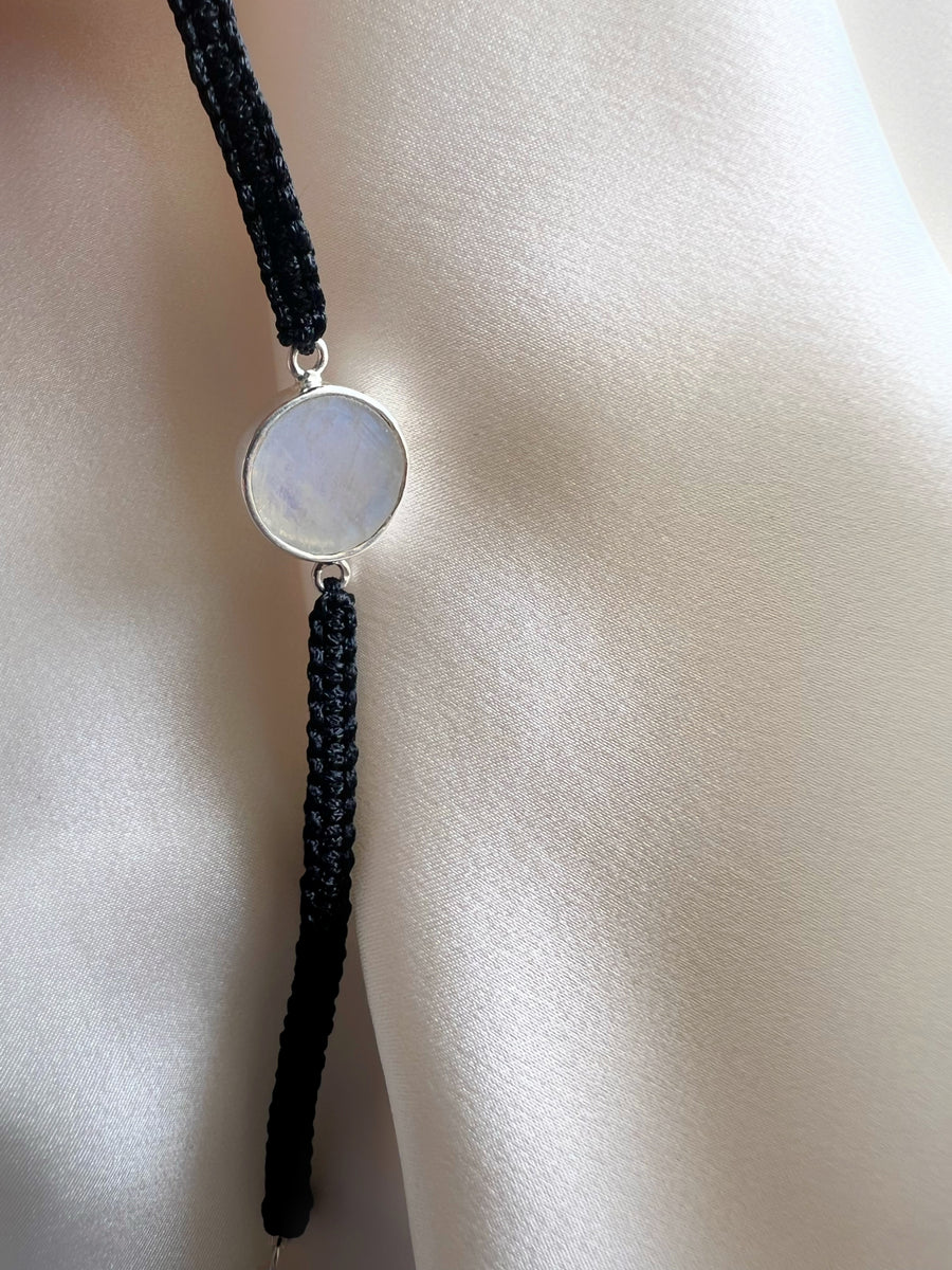 October Birthstone – Rainbow Moonstone 92.5 Silver Bracelet