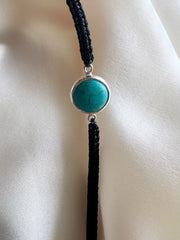 December Birthstone – Blue Turquoise 92.5 Silver Bracelet