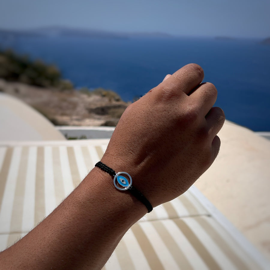 MEN – Full Circle Nazar EvilEye, 92.5 Silver Bracelet
