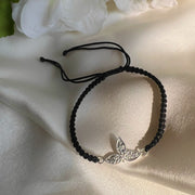 Men -  Om Namah Shivaya Bel Patra (Sacred Leaf) 92.5 Silver Bracelet