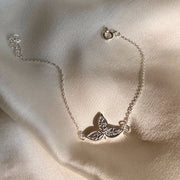 WOMEN - Om Namah Shivaya Bel Patra (Sacred Leaf)  92.5 Silver Bracelet