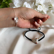 PREORDER - COUPLE - Triveni Damru  92.5 Silver Bracelets