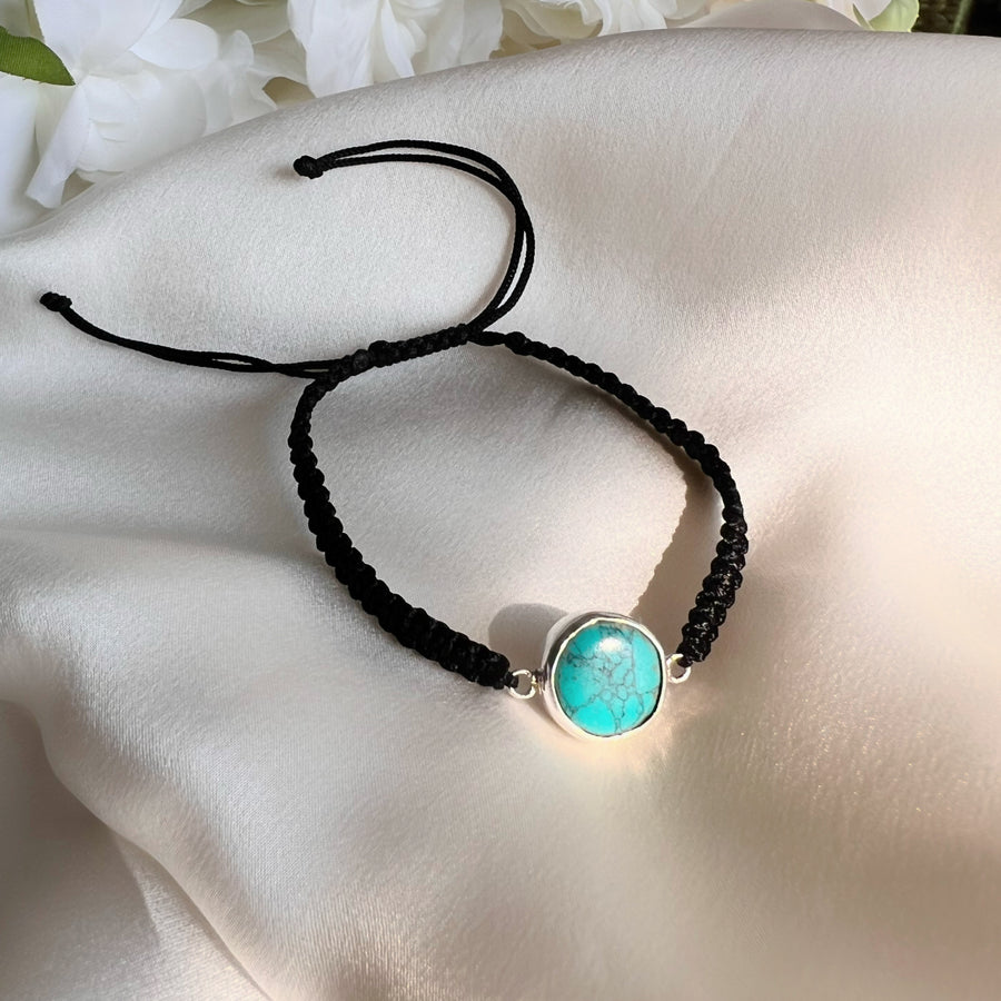 MEN - Neelkanth Blue Turquoise 92.5 Silver Bracelet