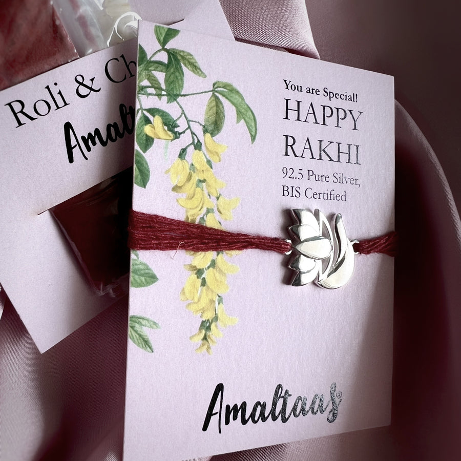 RAKHI - Lotus of Protection 92.5 Silver Rakhi