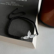 COUPLE - Om Namah Shivaya Bel Patra (Sacred Leaf) 92.5 Silver Bracelet