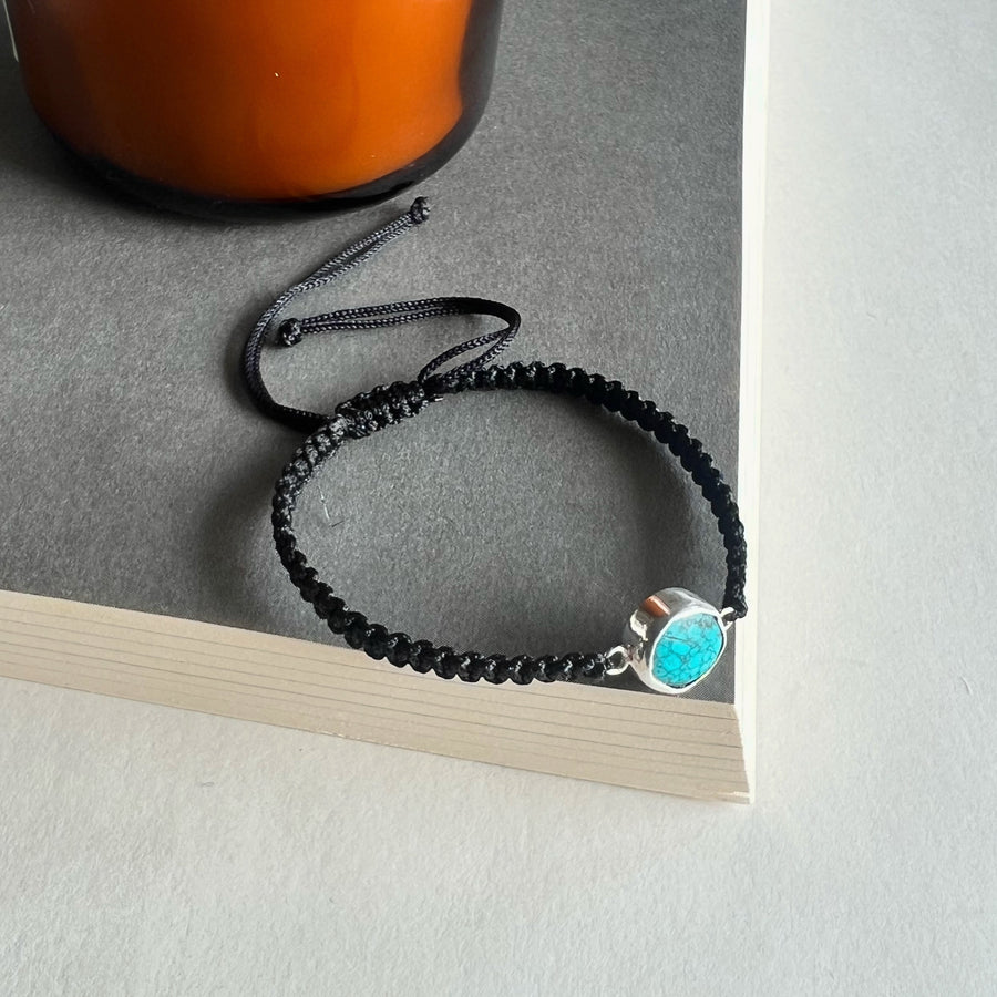MEN - Neelkanth Blue Turquoise 92.5 Silver Bracelet