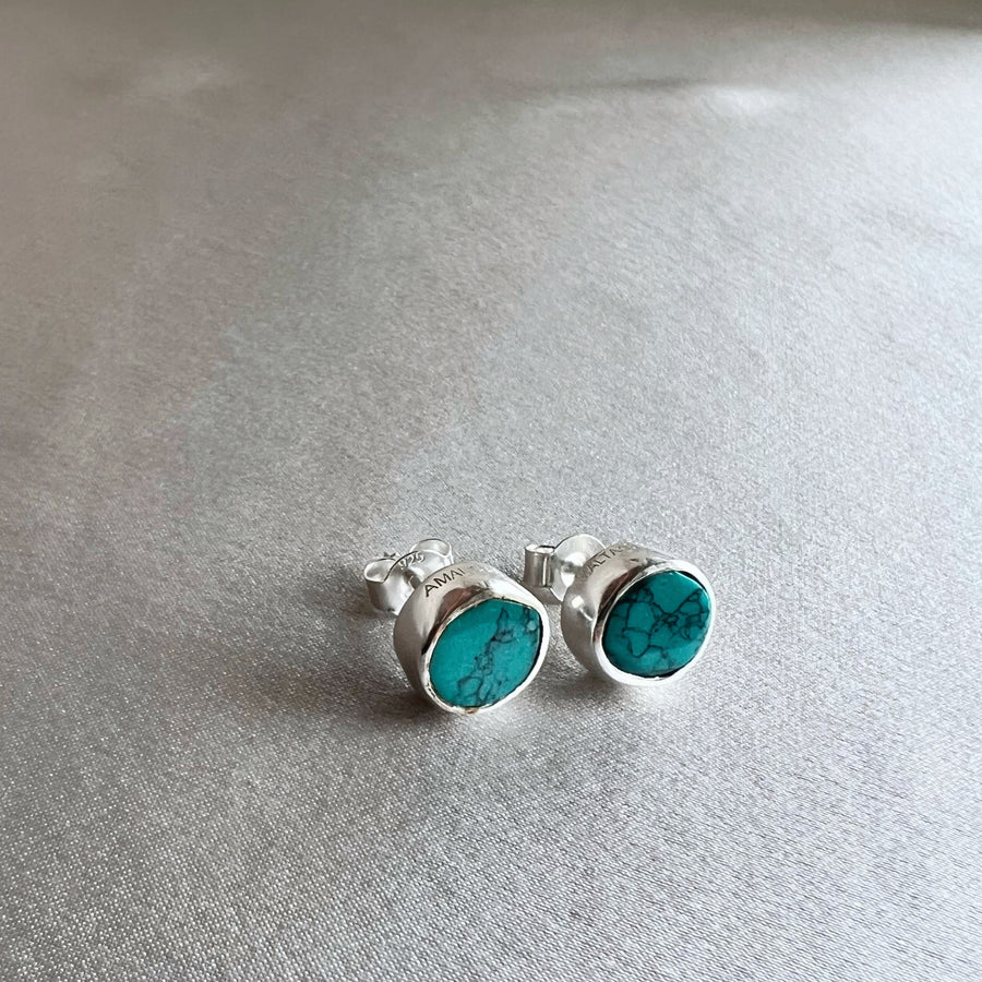 Blue Turquoise Sea Studs