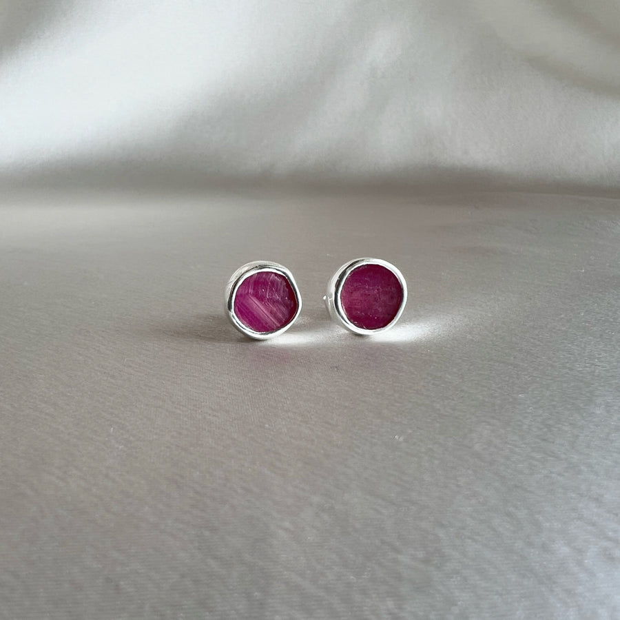 PREORDER - Ruby Scarlet Flame Studs