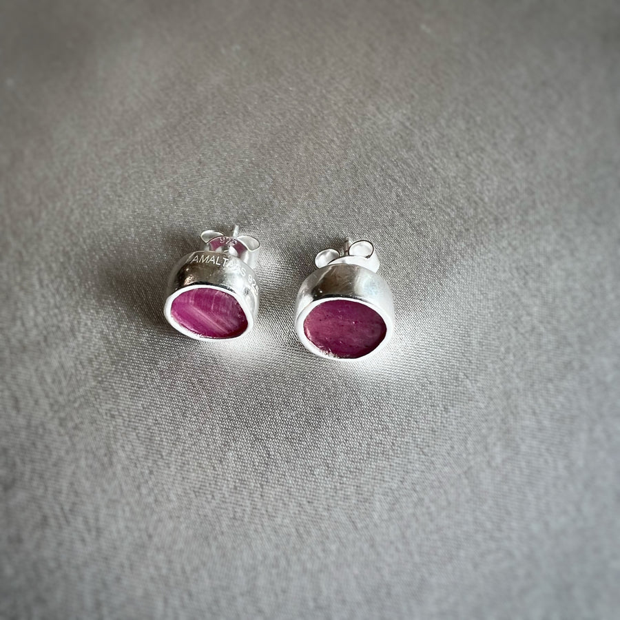 PREORDER - Ruby Scarlet Flame Studs