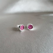 PREORDER - Ruby Scarlet Flame Studs