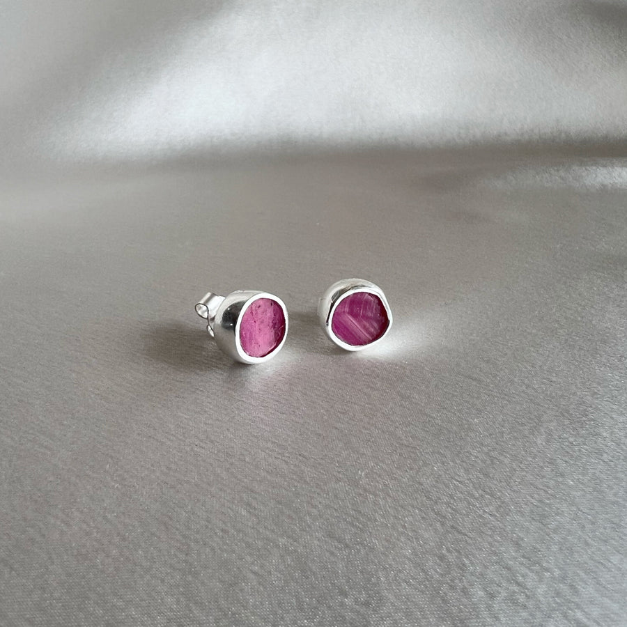 PREORDER - Ruby Scarlet Flame Studs