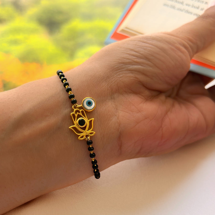 Humsa Lotus EvilEye Bracelet