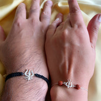 Couple - Mahadev's Trishul 92.5 Silver Bracelets