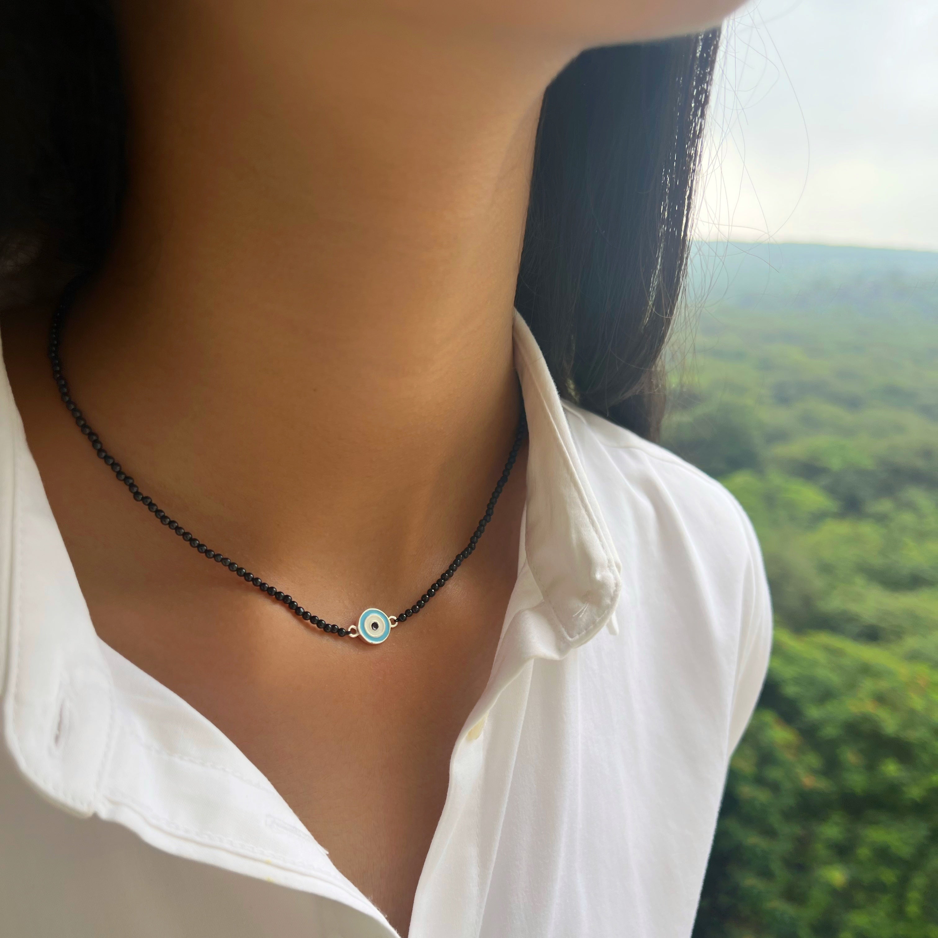 NECKLACE -  EvilEye "Nazar Tabeez" 92.5 Silver