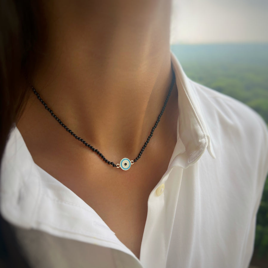 NECKLACE -  EvilEye "Nazar Tabeez" 92.5 Silver