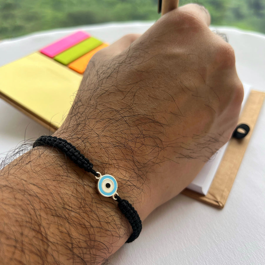 Men- EvilEye "Nazar Guardian" 92.5 Silver Bracelet