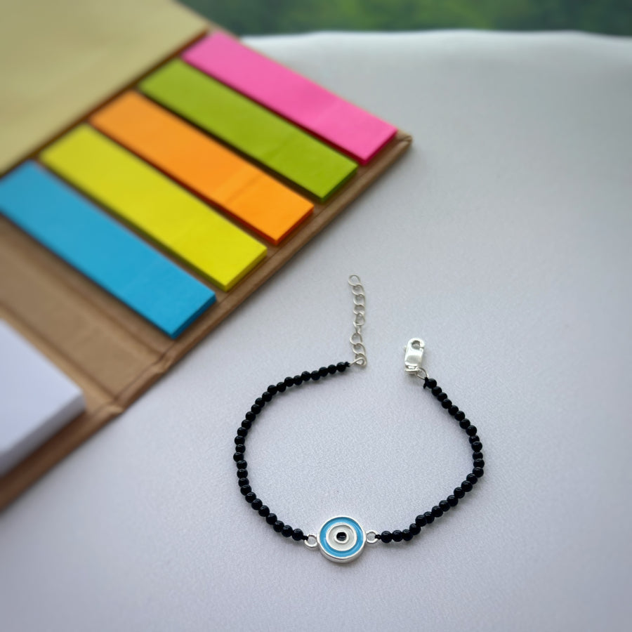 WOMEN - EvilEye BlackOnyx Nazar Guardian Silver Bracelet