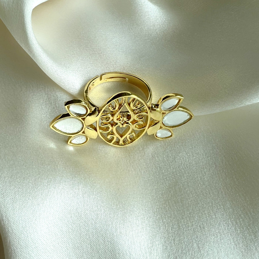 Sitara Art Deco Long Ring