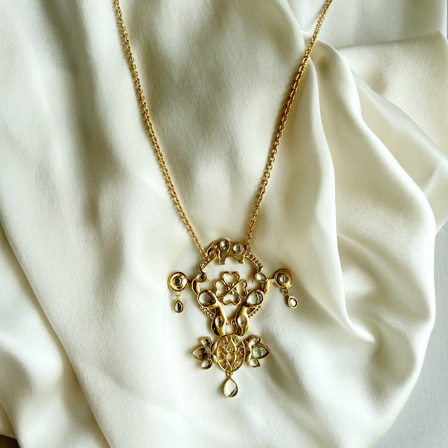 Sitara Statement Peacock Long Necklace