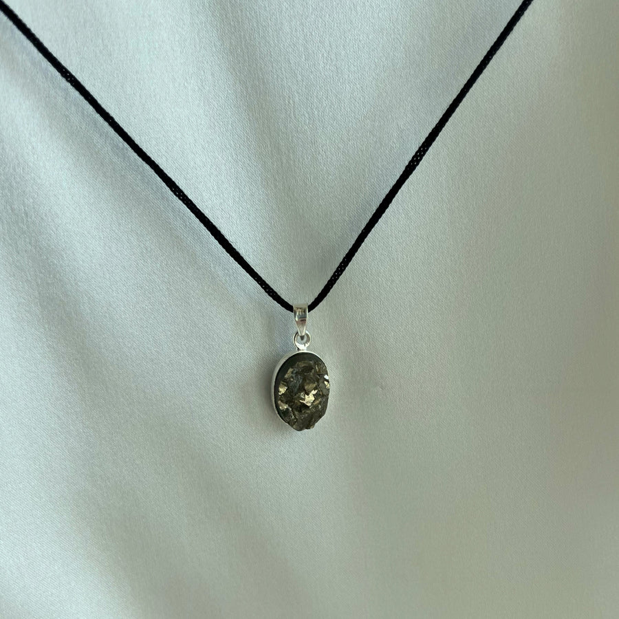 PENDANT - Pyrite Natural Form 92.5 Silver Pendant
