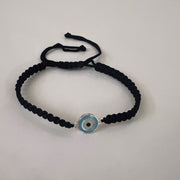 COUPLE - Nazar Guardian Silver Bracelets (With Black Onyx Beads For Women)