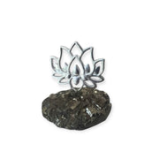 Blessed Lotus in 92.5 Silver With Pyrite
