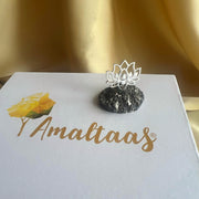Blessed Lotus in 92.5 Silver With Pyrite