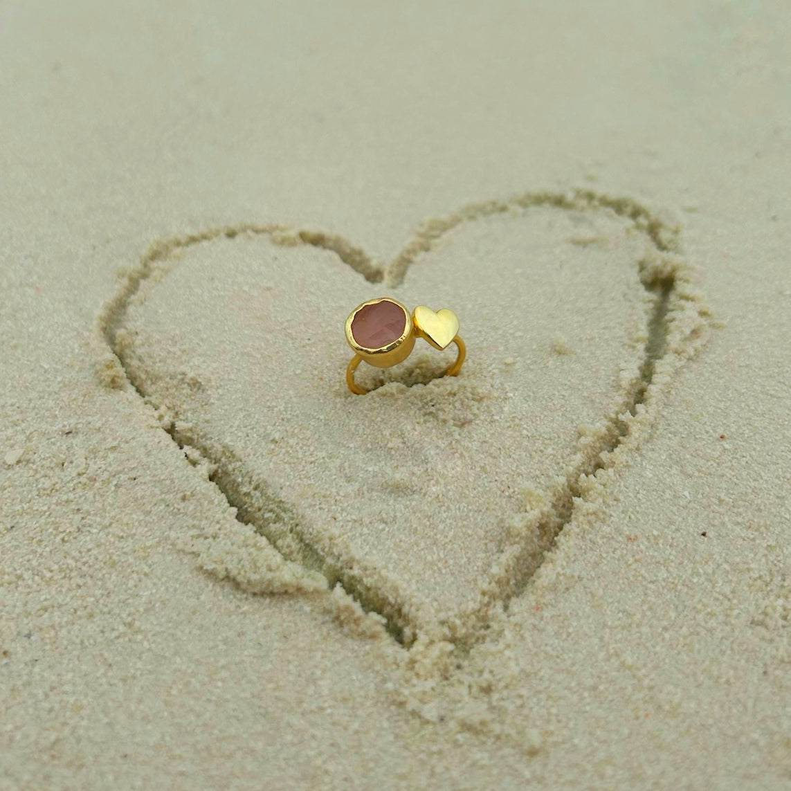 My Heart Ring - With Rose Quartz
