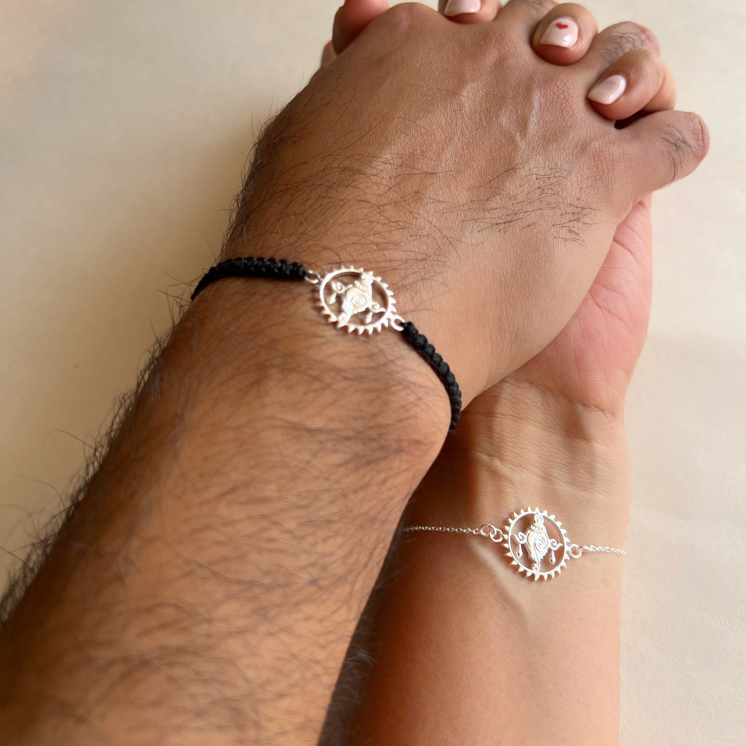 COUPLE - Shankh Blessings 92.5 Silver Bracelets