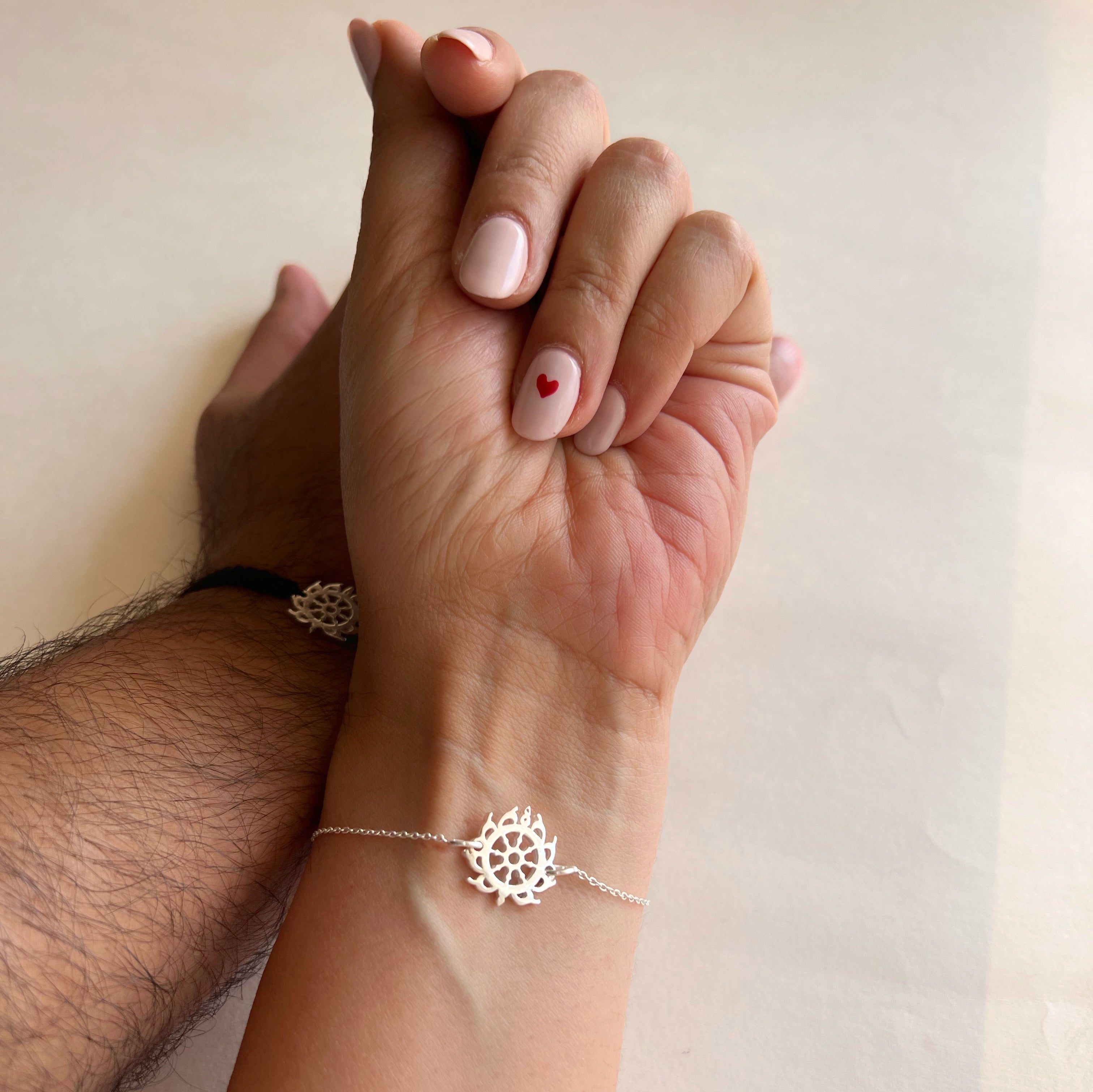 COUPLE -  Sudarshan Chakra 92.5 Silver Bracelets