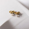 Pearl Bow Golden Earring