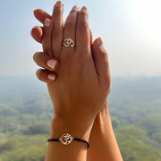 Women Combo- OM 92.5 Silver Bracelet & Ring