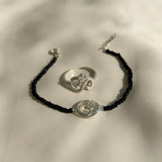 Women Combo- OM 92.5 Silver Bracelet & Ring