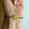 Women Raab Rakha 22k Gold-plated Brass Bracelet with Black Onyx