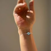 WOMEN- EvilEye Nazar 92.5 Silver Chain Bracelet